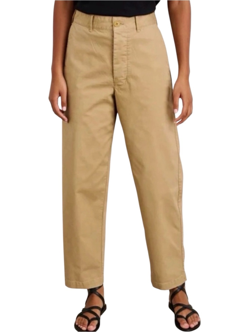 Alex Mill Boyish High Waist Chino Pants Size 8 Vintage Khaki Stretch Cotton Crop